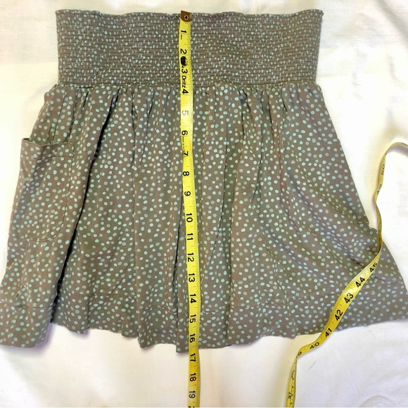 2 skirt bundle. Patagonia teal patterned and Carve Designs grey teal polka dots - Picture 4 of 12